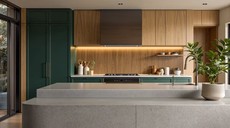 Meble kuchenne butelkowa zieleń – elegancja i styl w Twojej kuchni