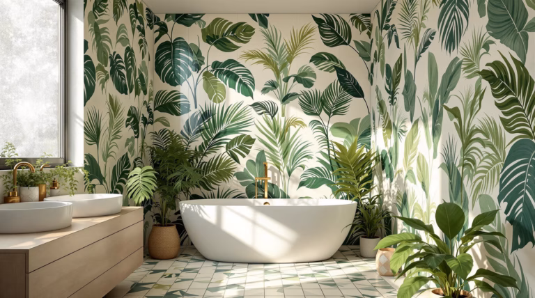 Płytki łazienkowe liście palmy – stylowe inspiracje i porady